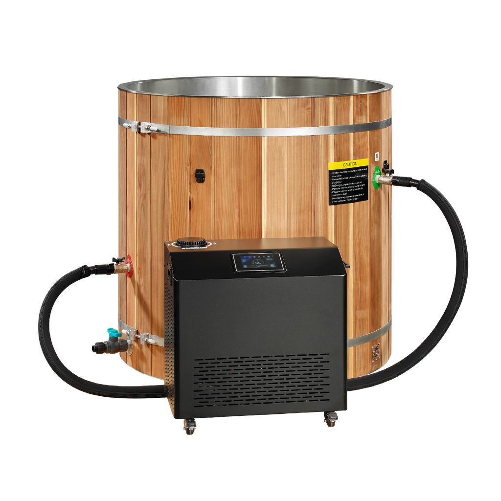 Stainless Cold Plunge Barrel — Complete System (Chiller Included)