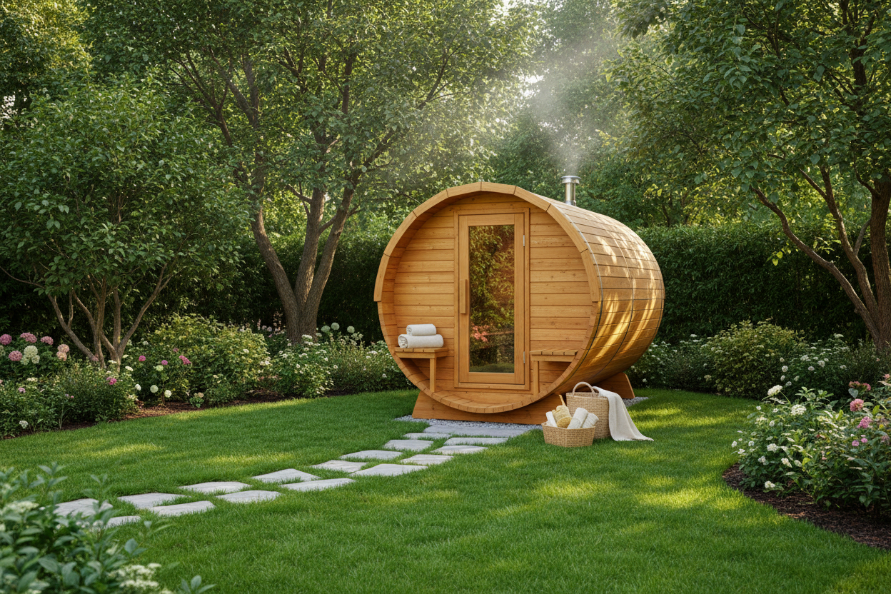 Cedar Barrel Sauna — Outdoor 2-Person